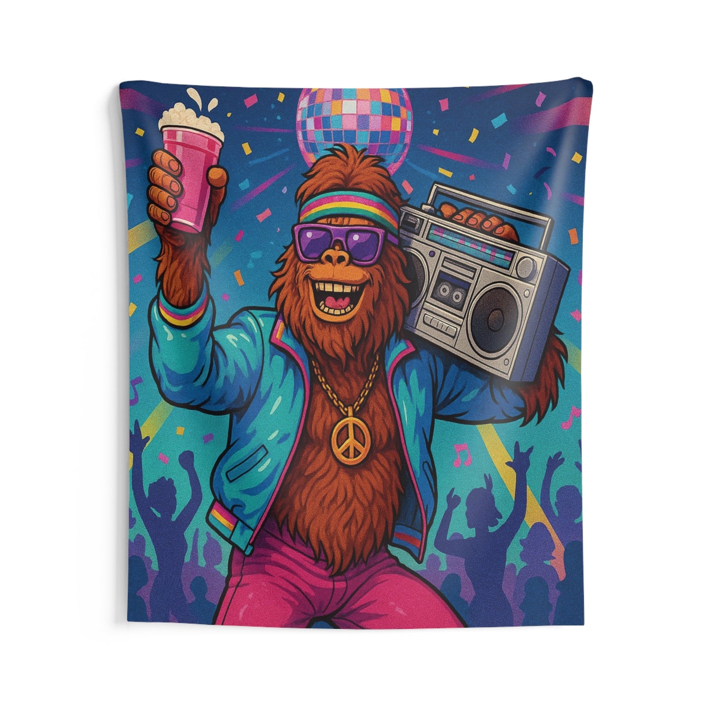 Disco Bigfoot Indoor Wall Tapestry