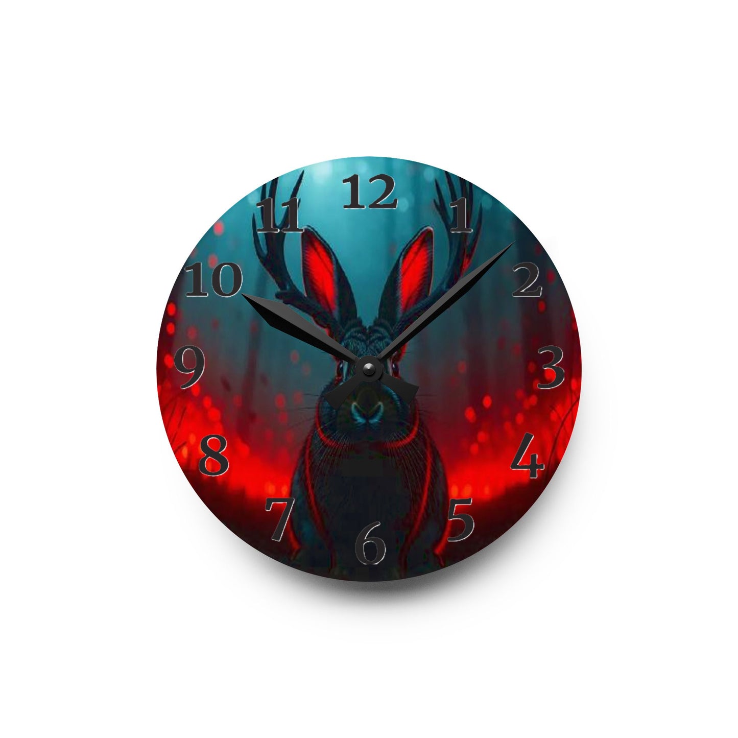 Demon Jackalope Acrylic Wall Clock