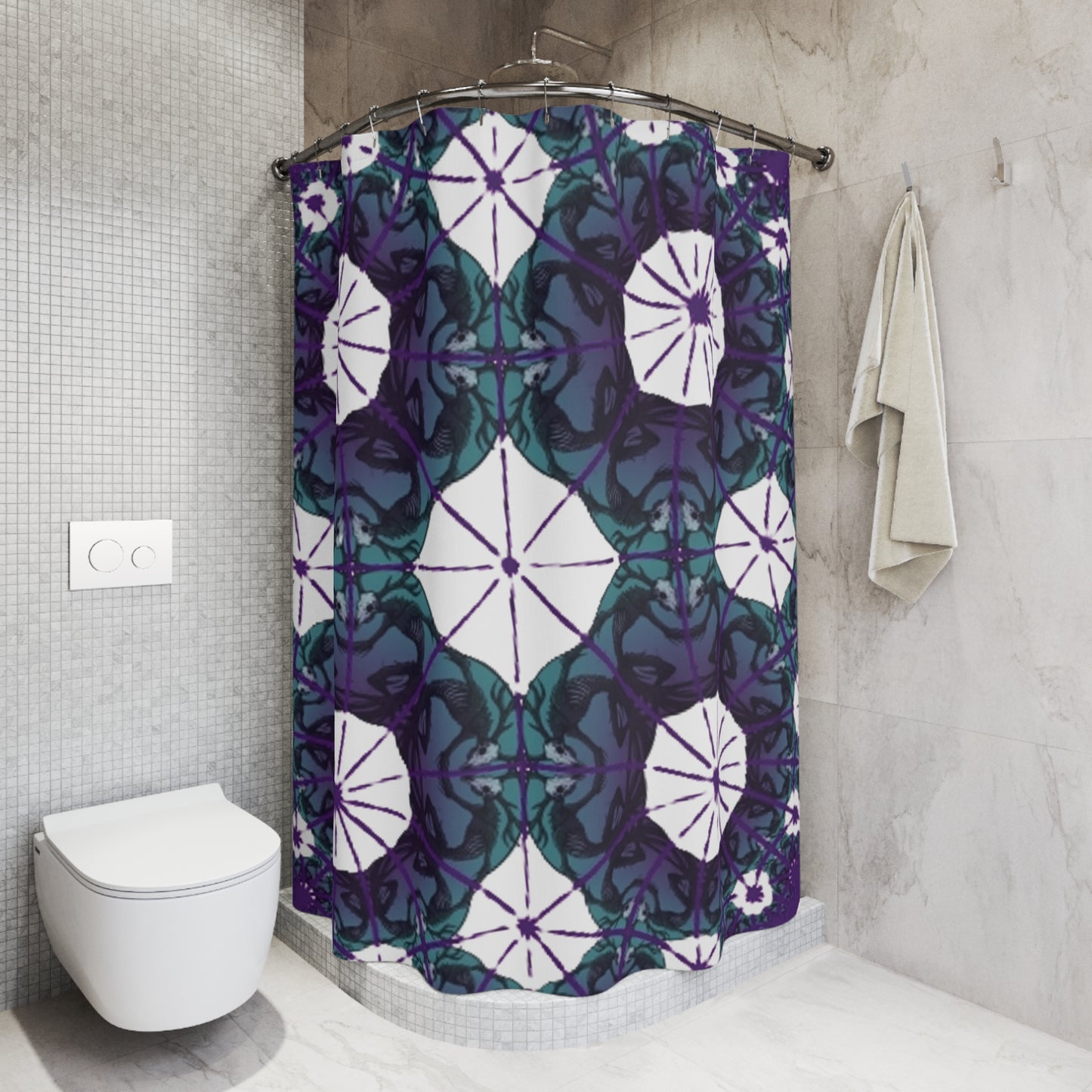 Kaleidoscope Wendigo Shower Curtain