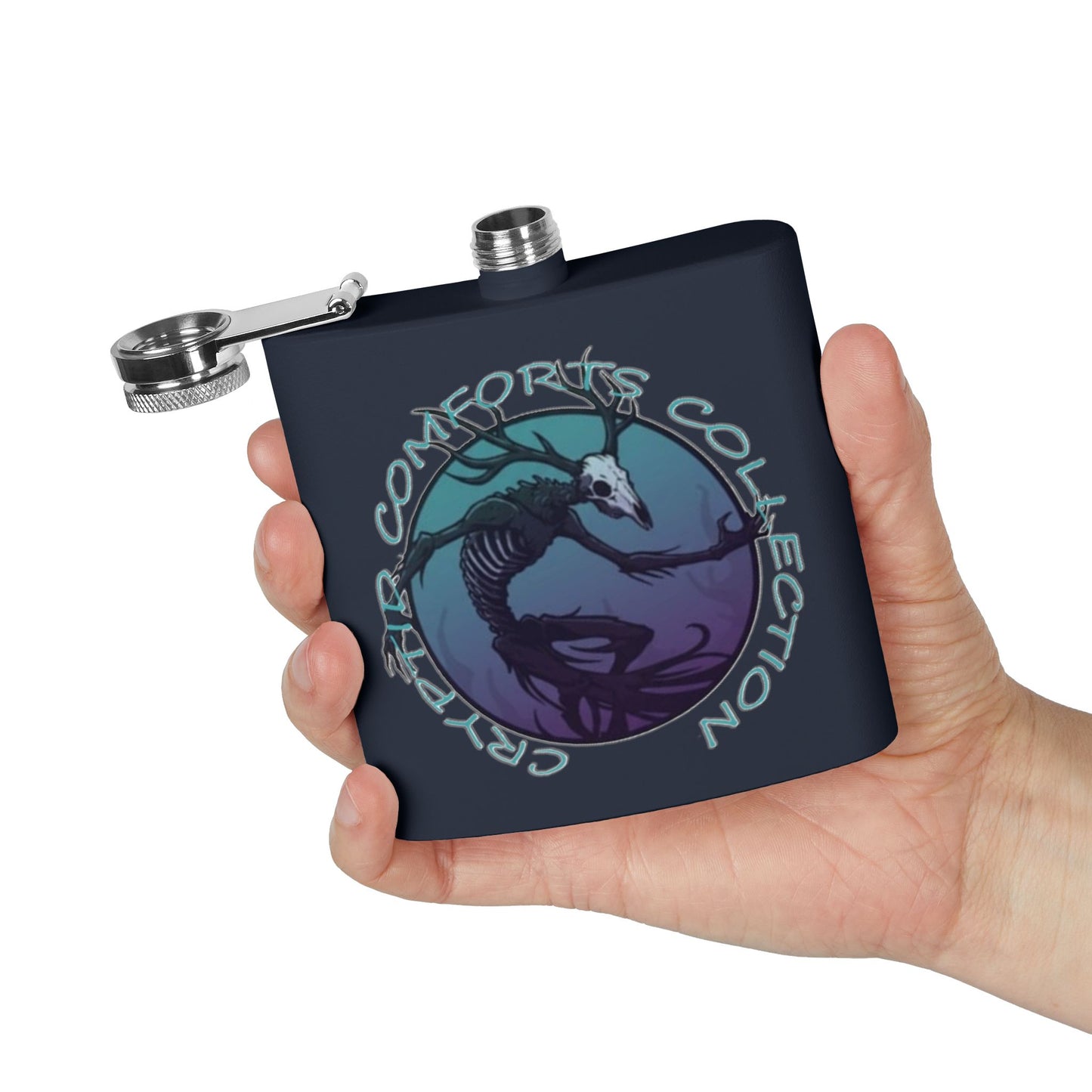 Blue Wendigo Stainless Steel Flask