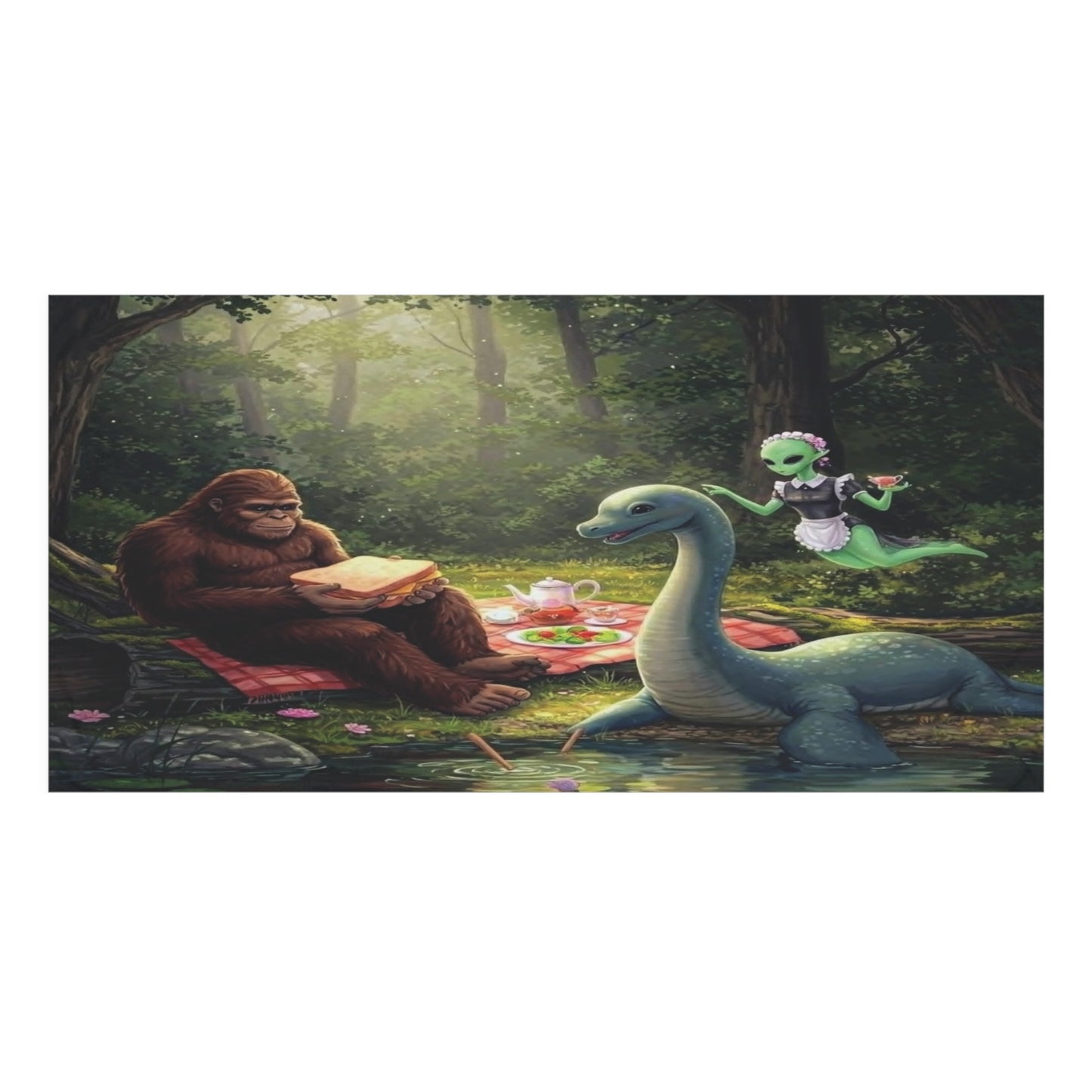 Cryptid Picnic Towel
