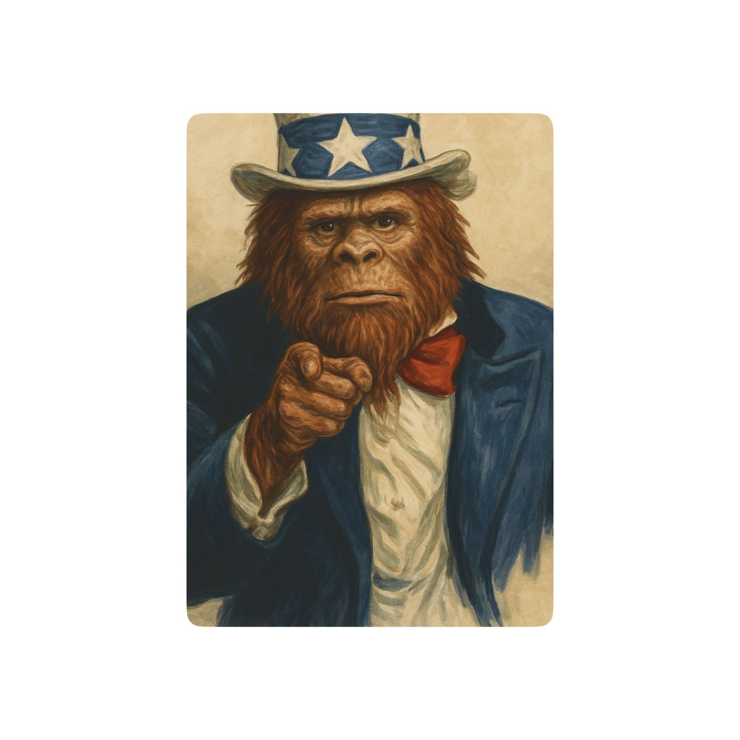Uncle Sam Bigfoot Playing Cards