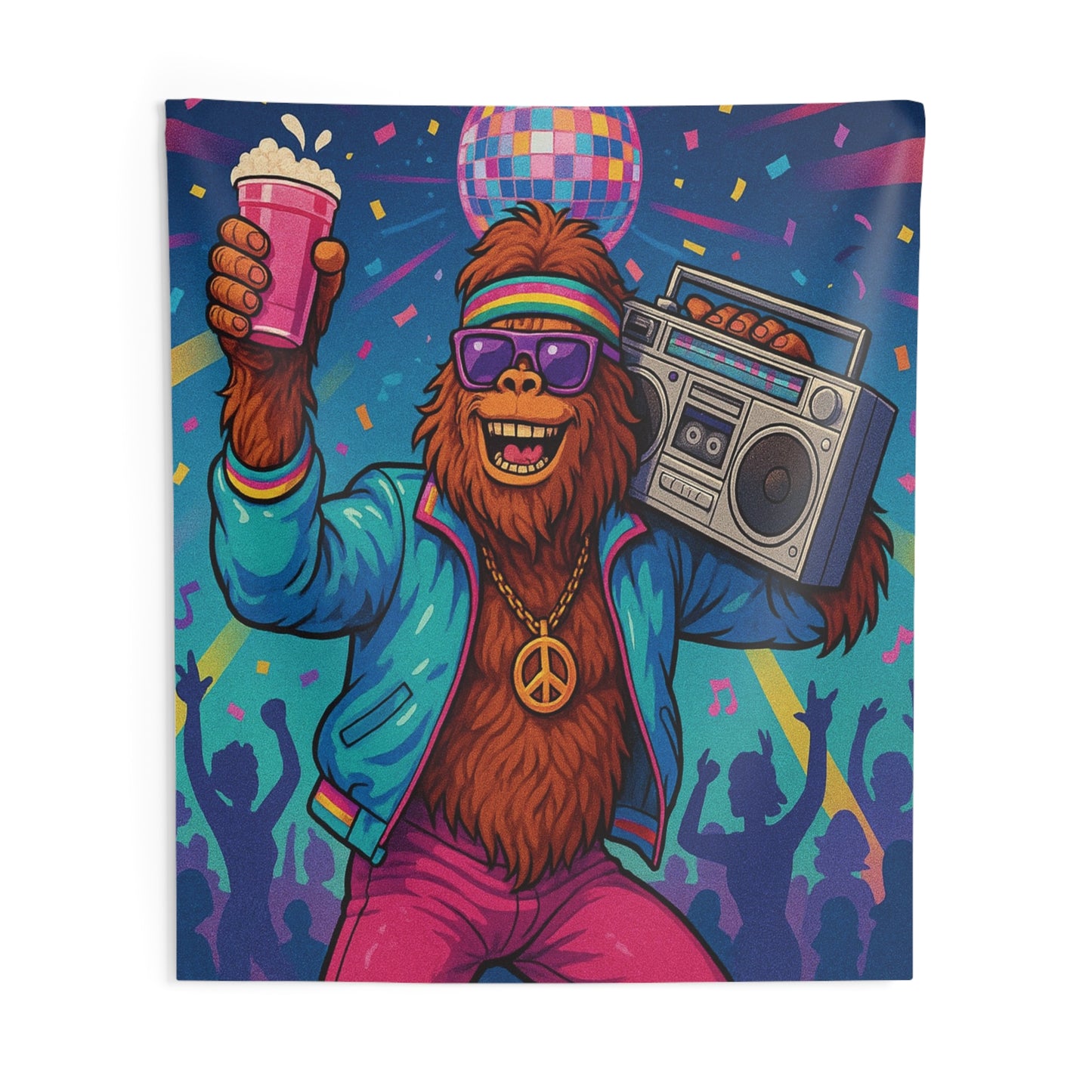 Disco Bigfoot Indoor Wall Tapestry