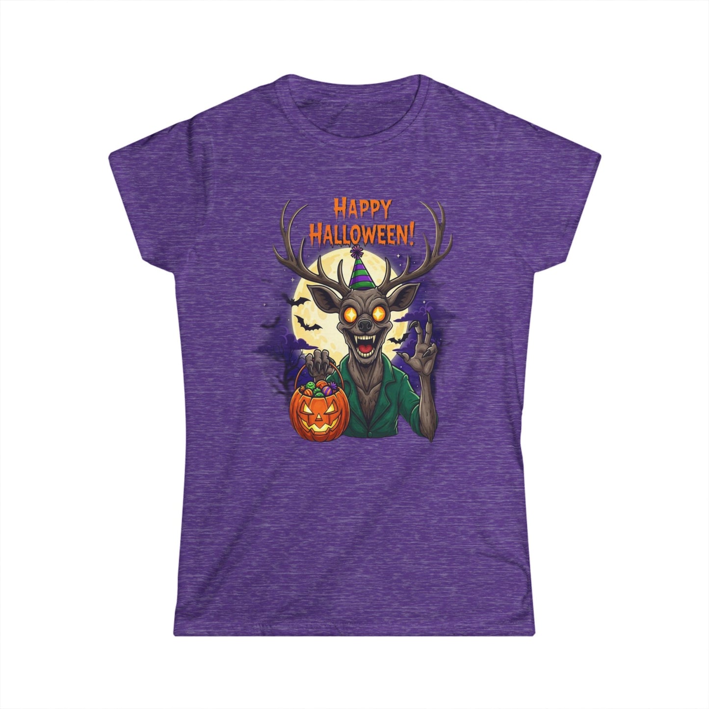Womens Happy Halloween Wendigo Softstyle Tee