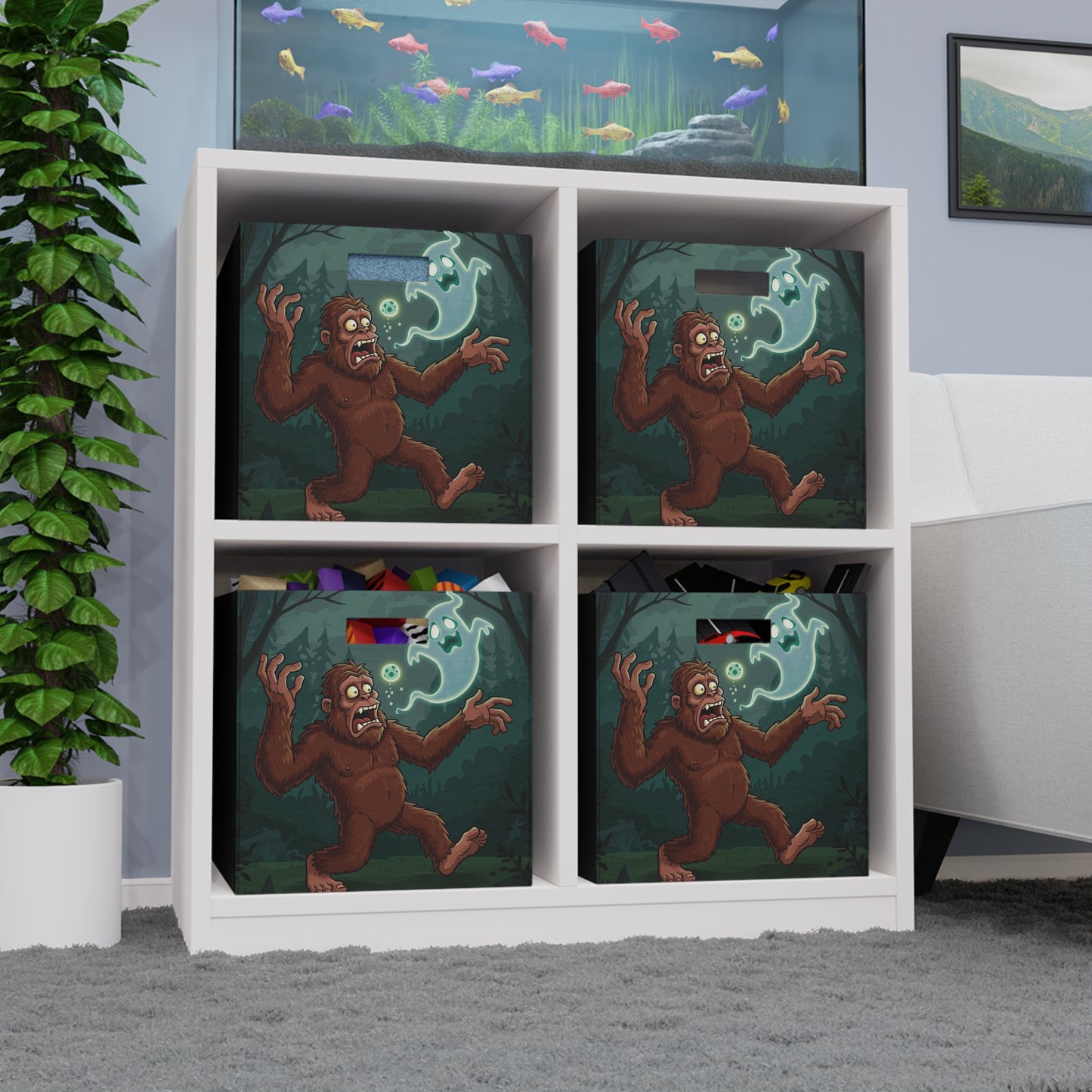 Bigfoot and Ghost Felt Storage Box
