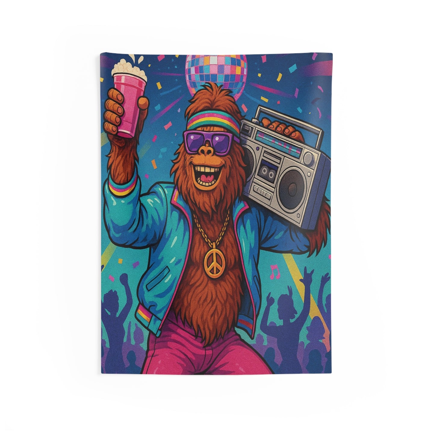 Disco Bigfoot Indoor Wall Tapestry