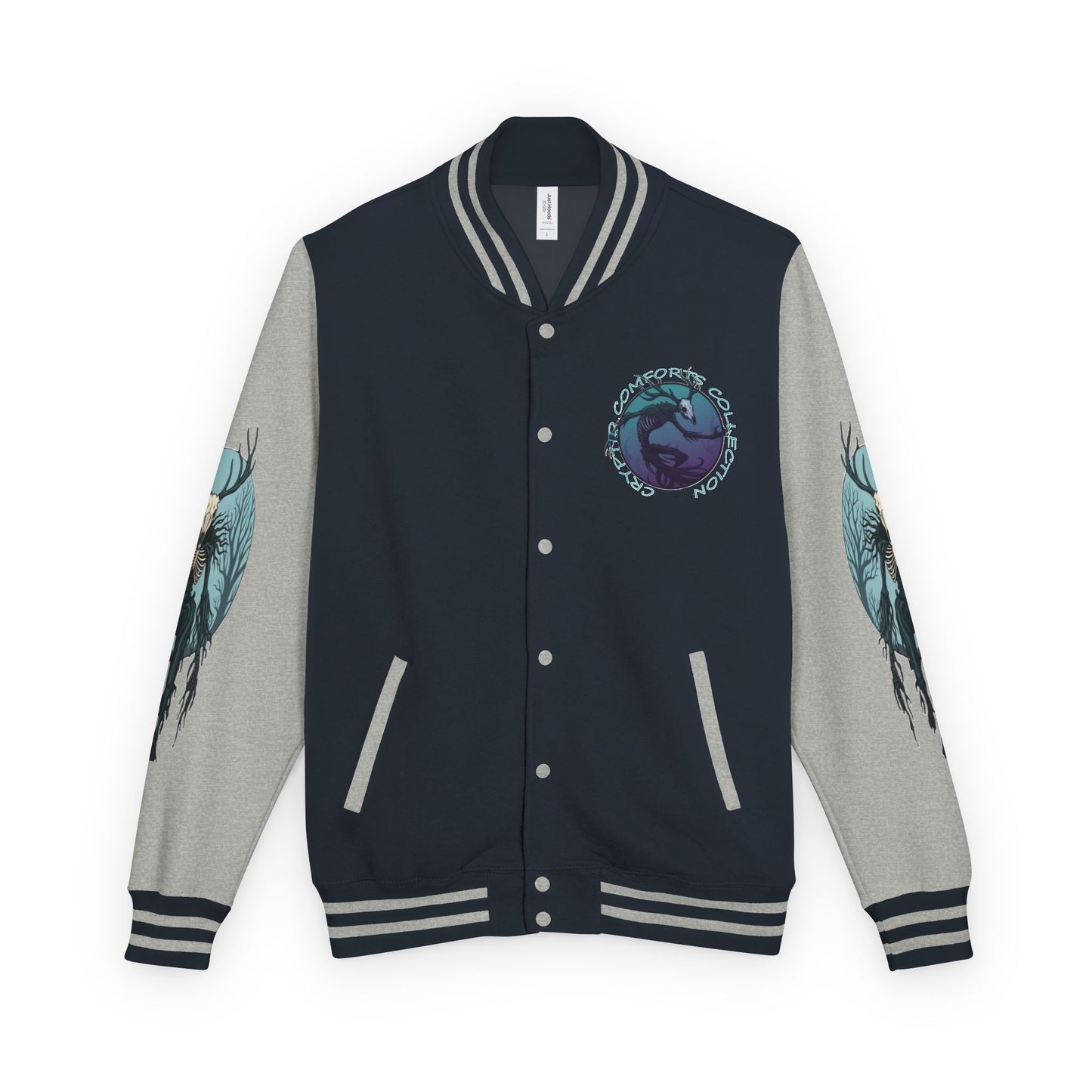 Mens Blue Wendigo Heavyweight Letterman Jacket