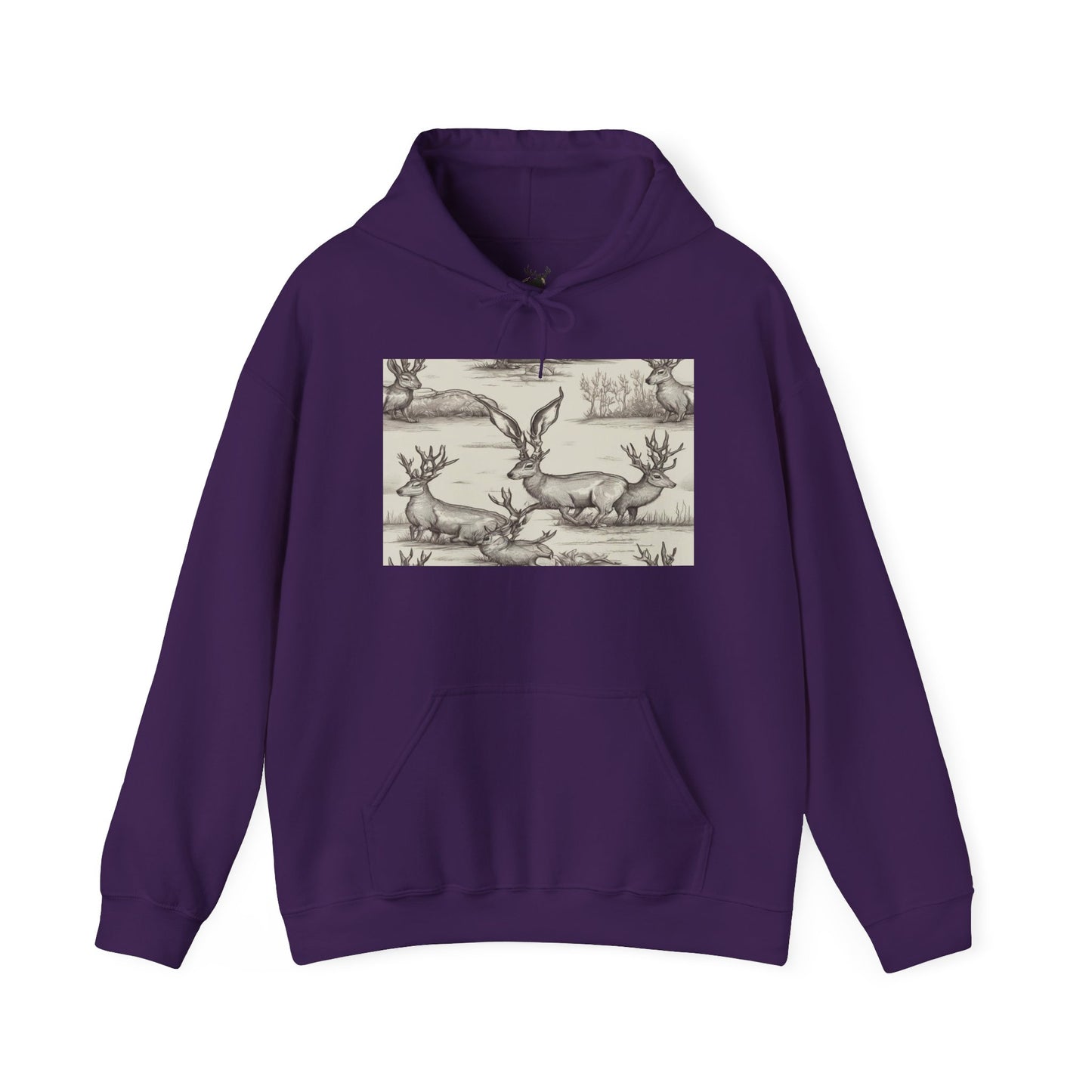 Mens Jackalope Hooded Sweatshirt