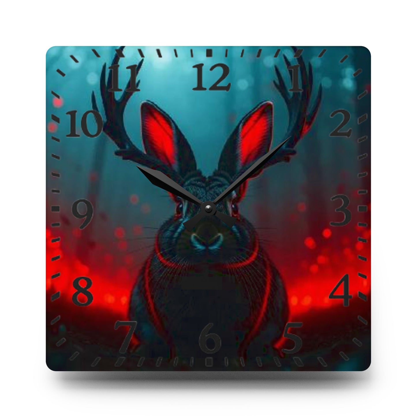 Demon Jackalope Acrylic Wall Clock