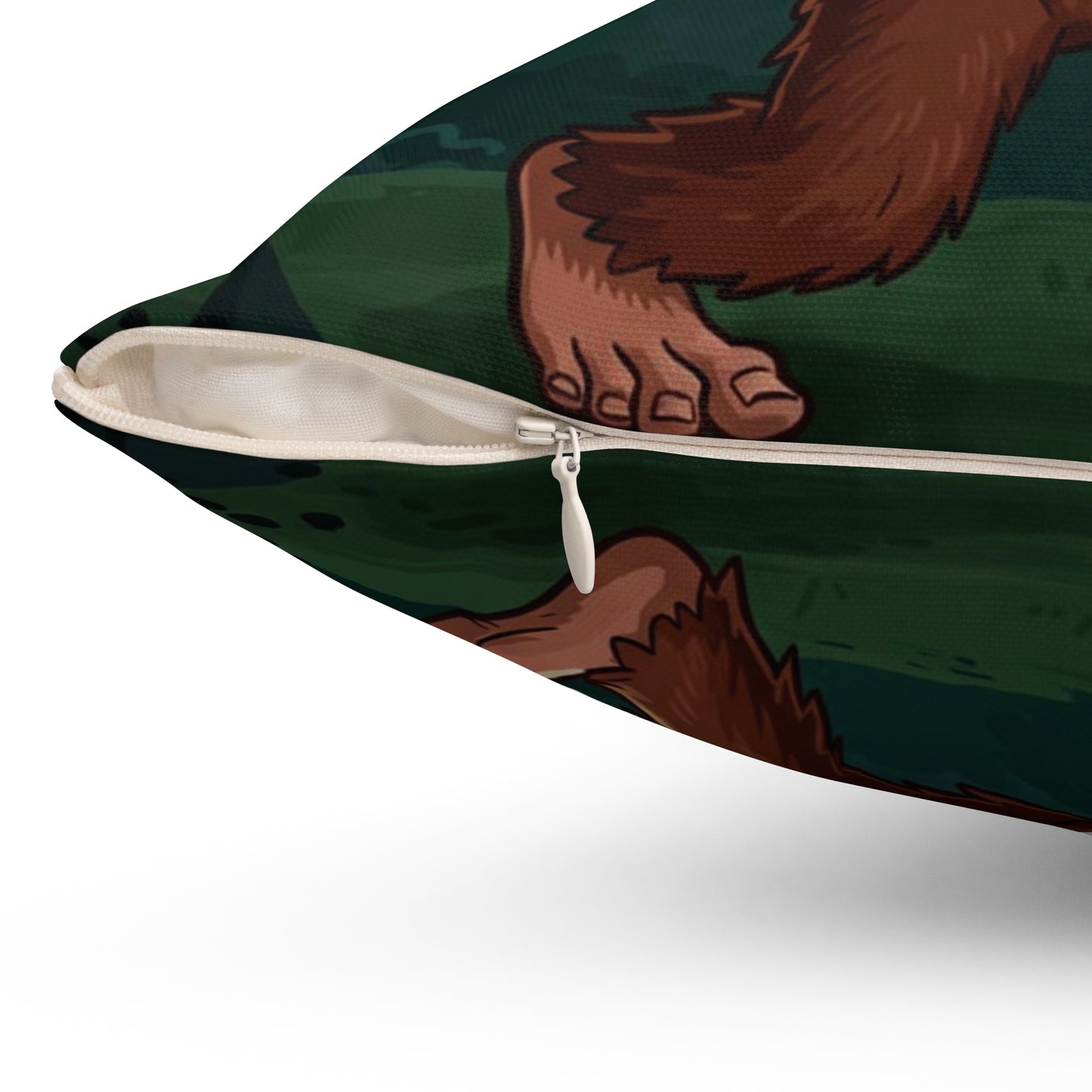 Bigfoot and Ghost Square Pillow