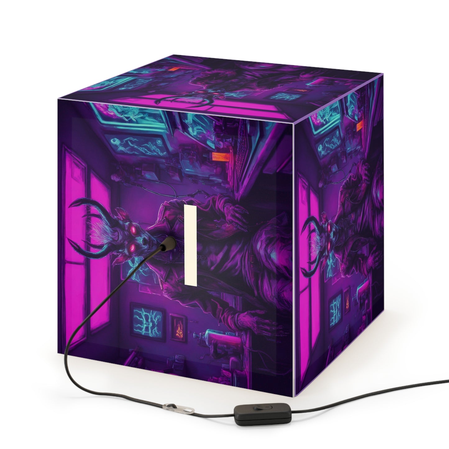 Neon Cryptid Jackalope Light Cube