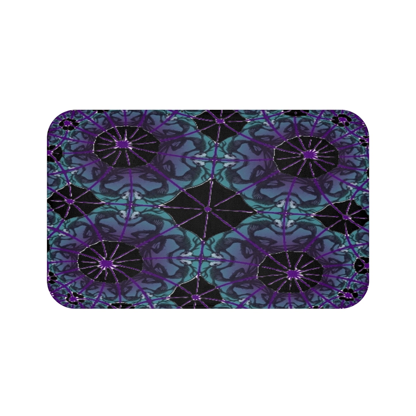 Black Kaleidoscope Wendigo Bath Mat