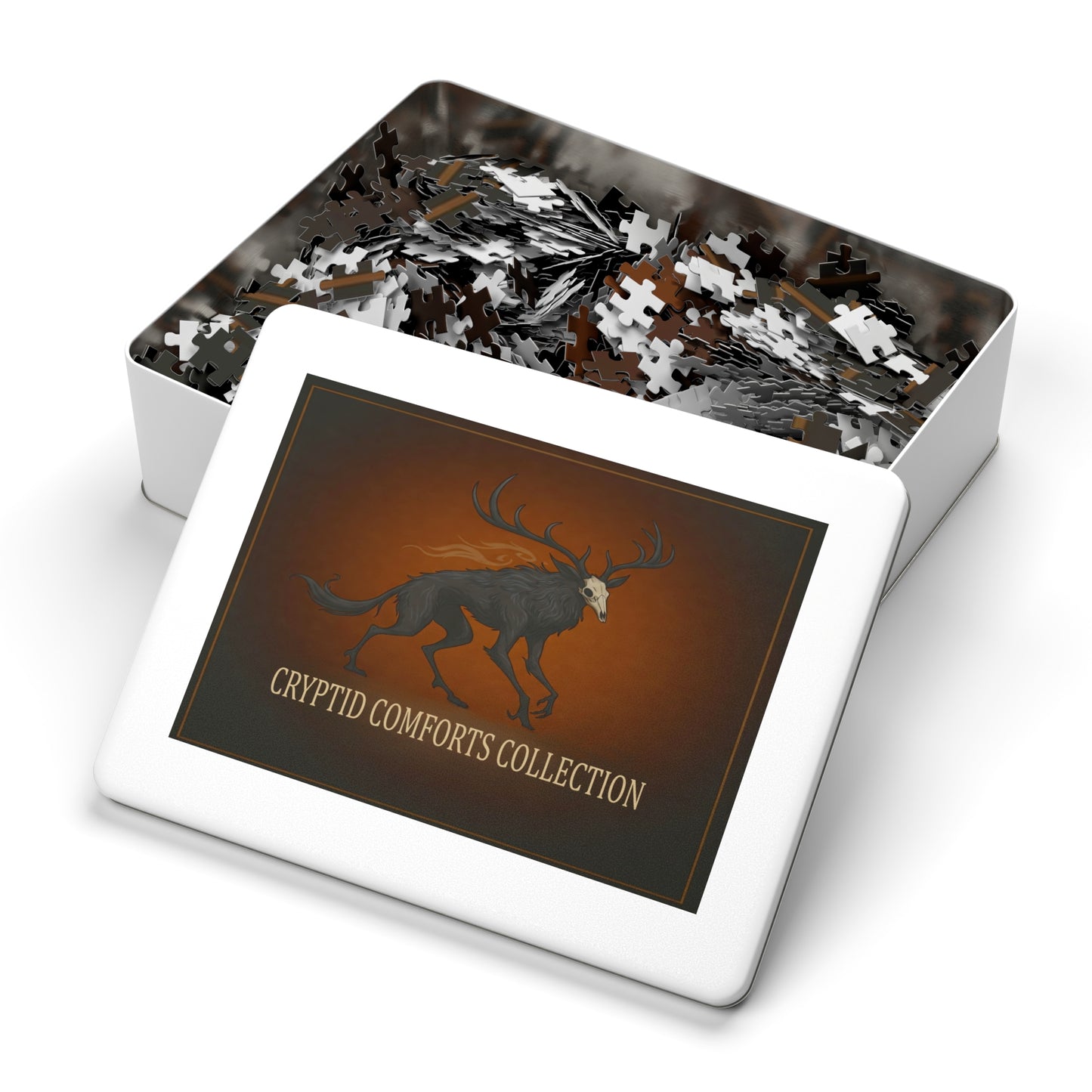 Cryptid Comforts Collection Jigsaw Puzzle with Tin