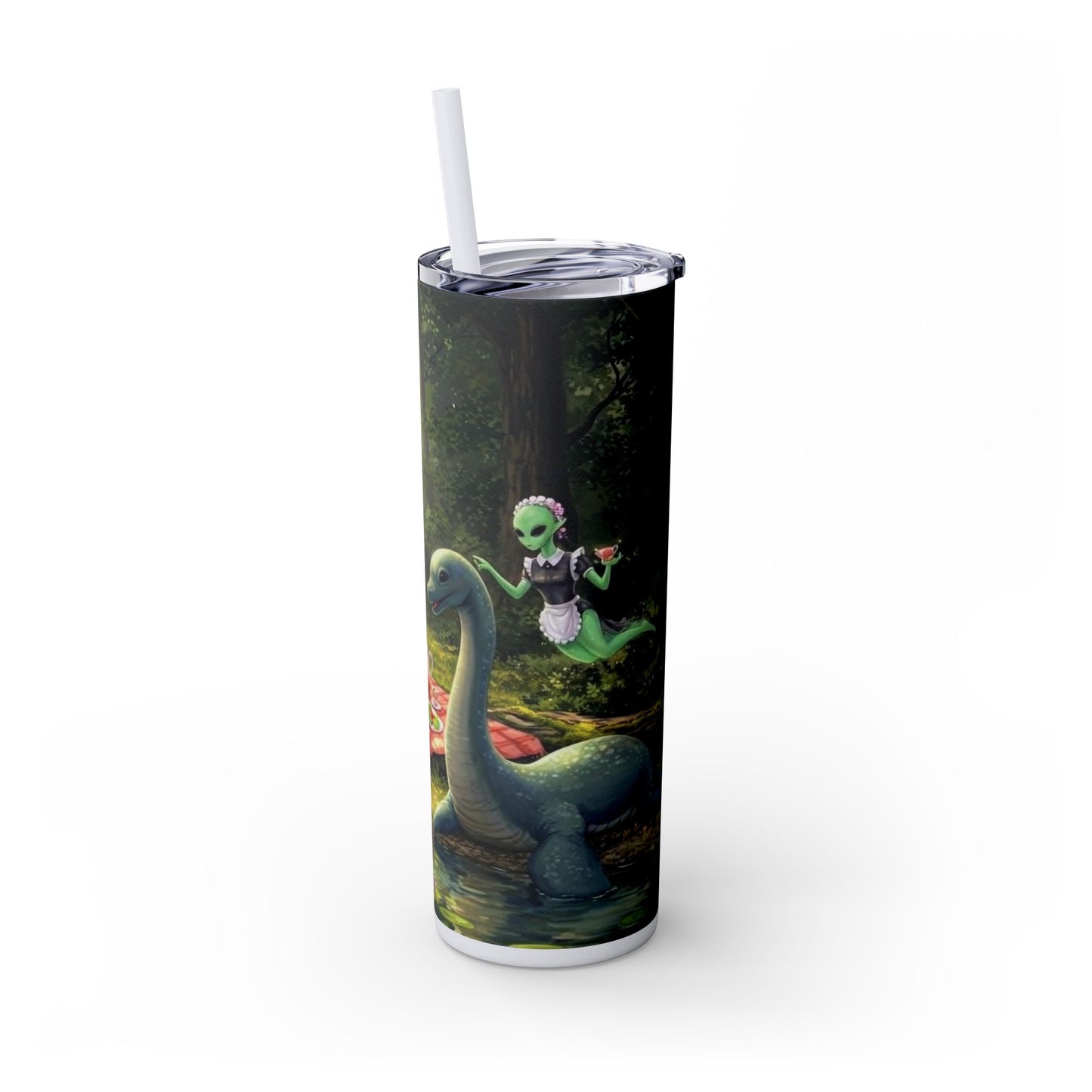 Cryptid Picnic Skinny Tumbler with Straw