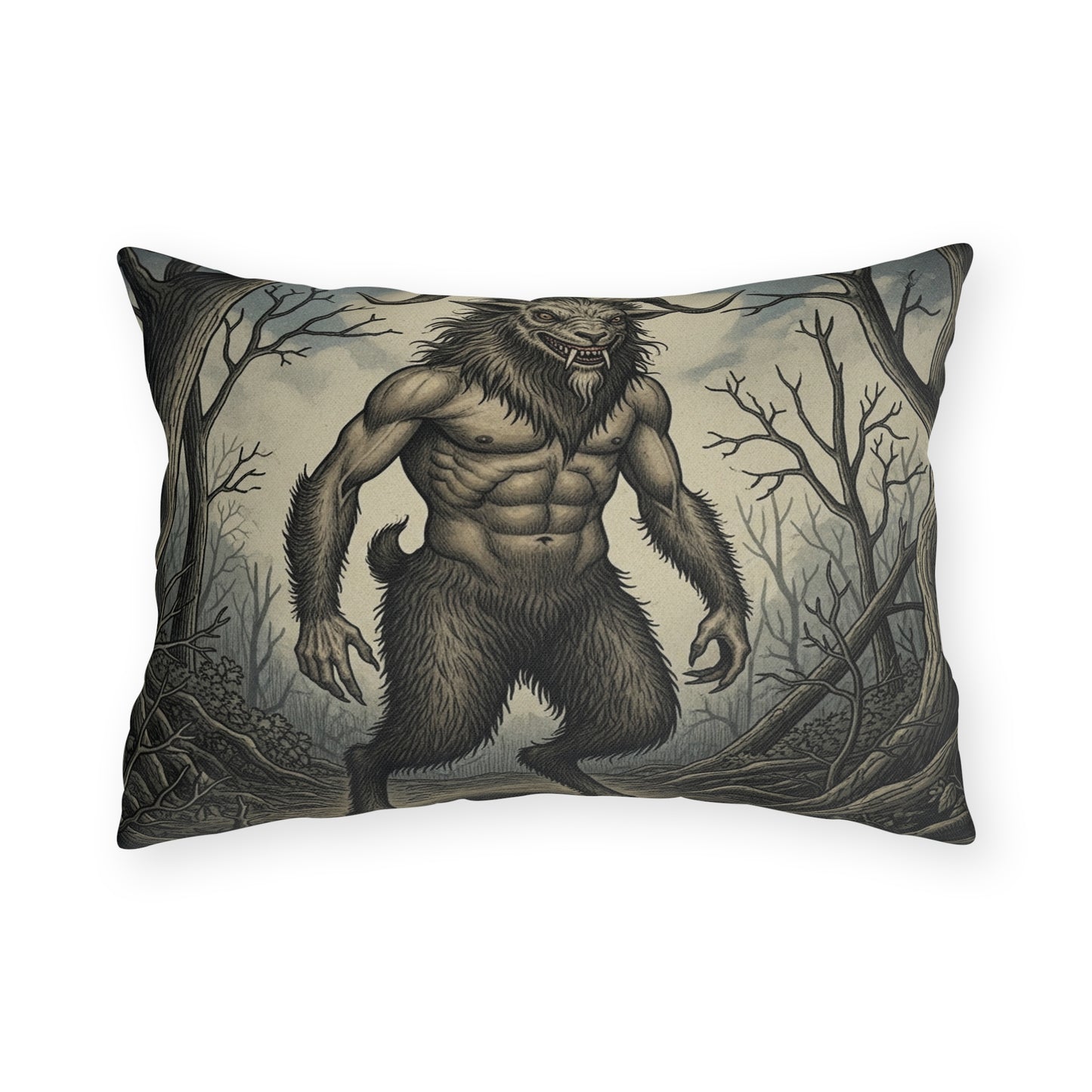 Outdoor Pope Lick Monster Throw Cushions