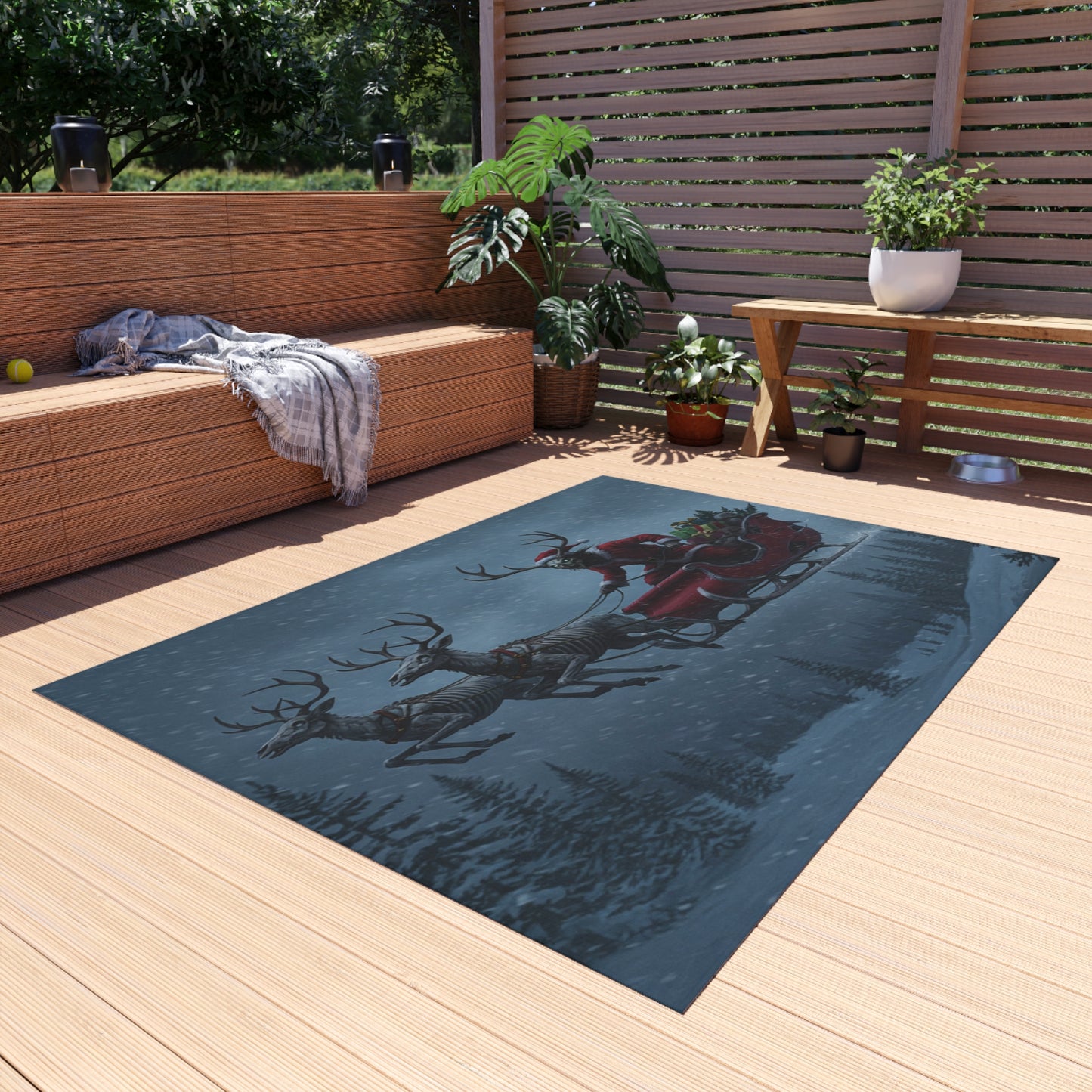 Wendigo Santa Outdoor Rug