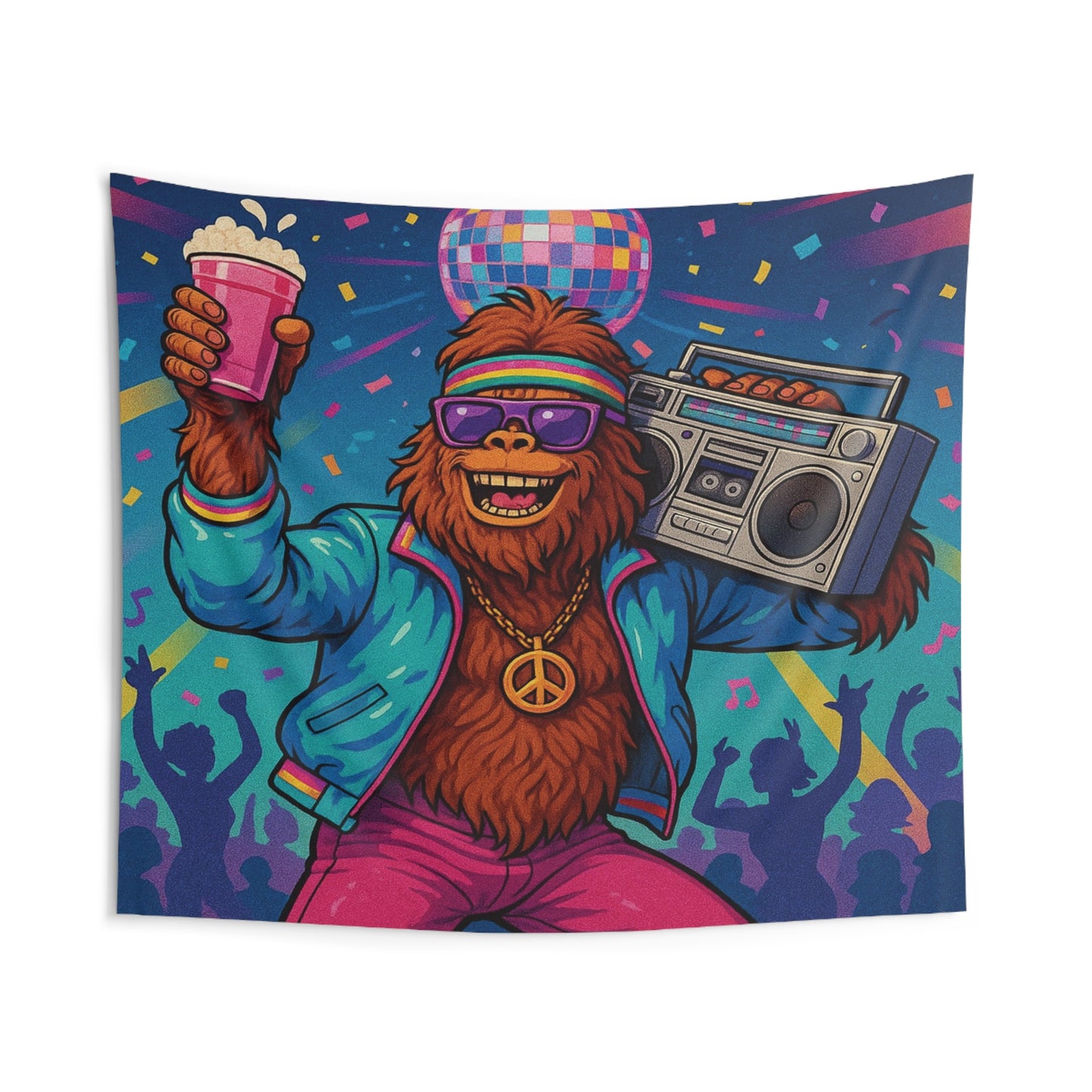 Disco Bigfoot Indoor Wall Tapestry