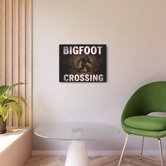 Bigfoot Crossing Metal Art Sign