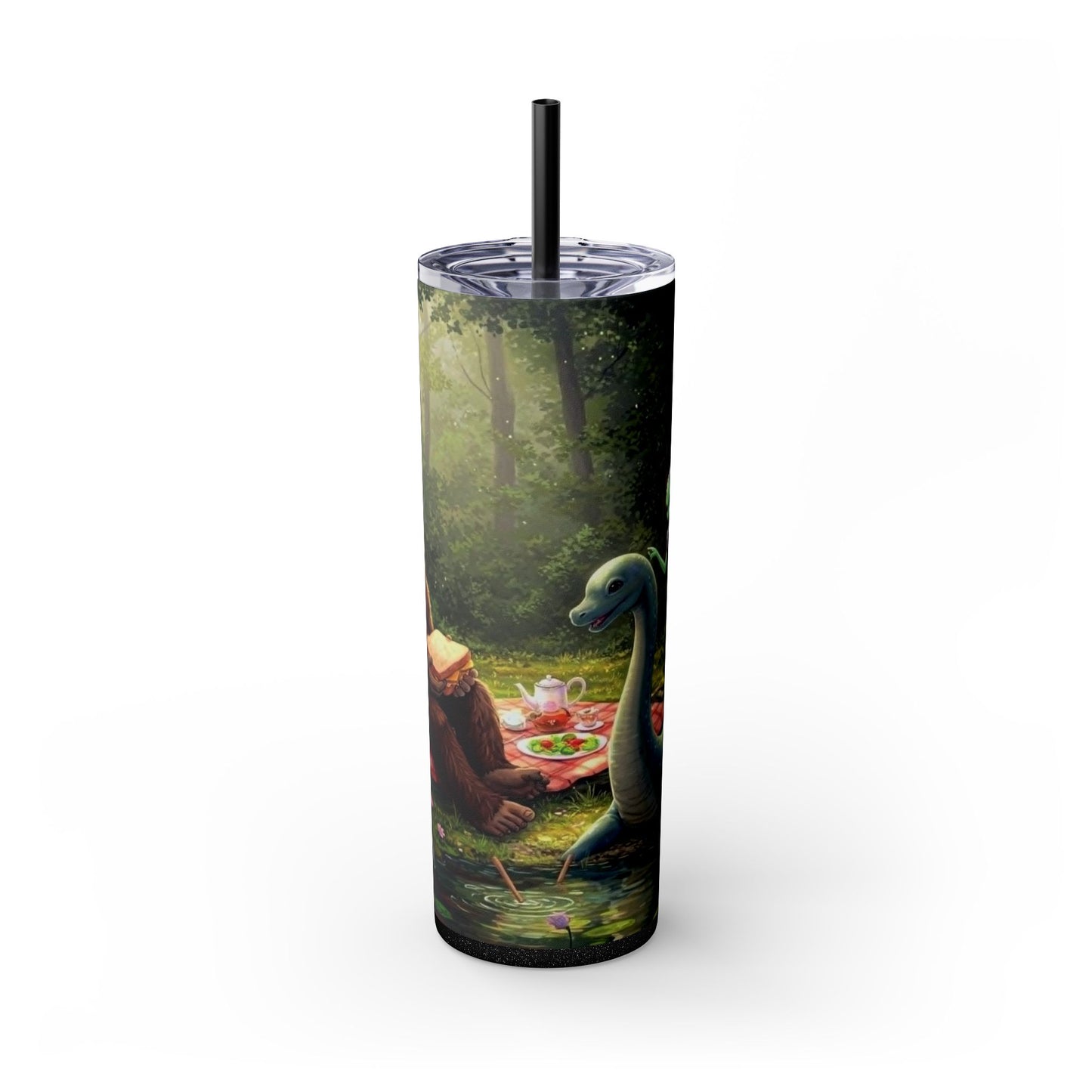 Cryptid Picnic Skinny Tumbler with Straw