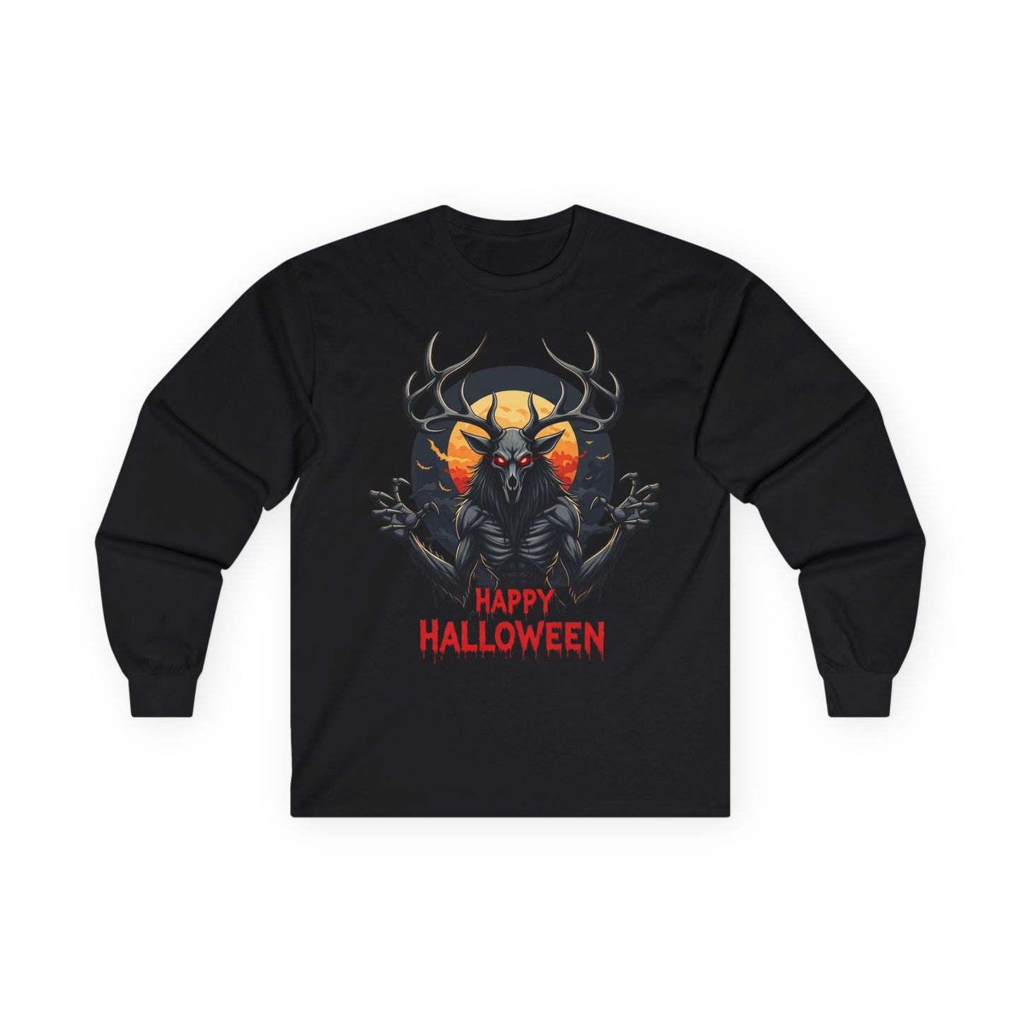 Mens Wendigo Halloween Long Sleeve Tee