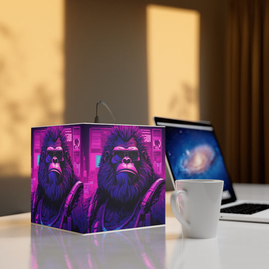 Neon Cryptid Bigfoot Light Cube