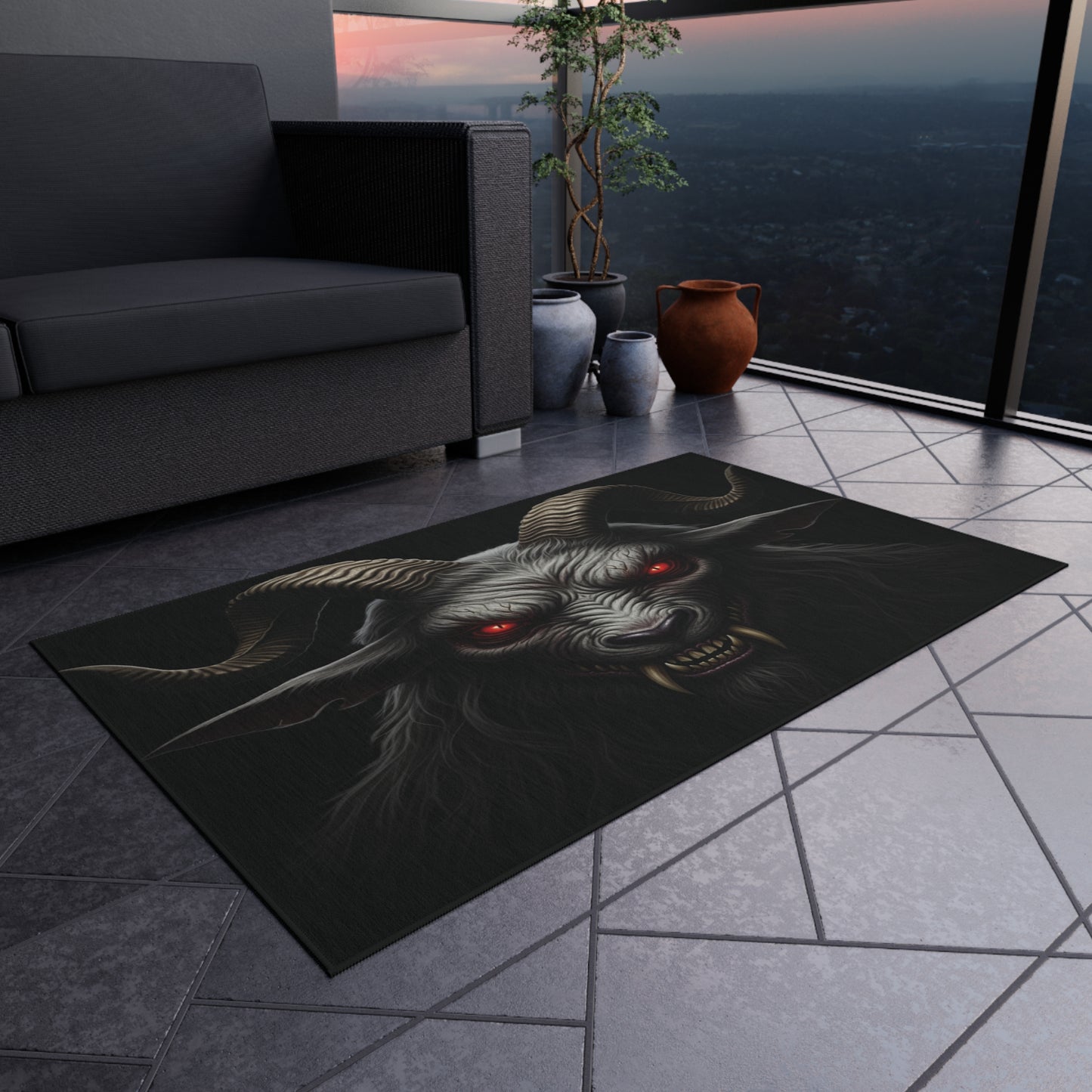 Pope Lick Monster Outdoor Rug