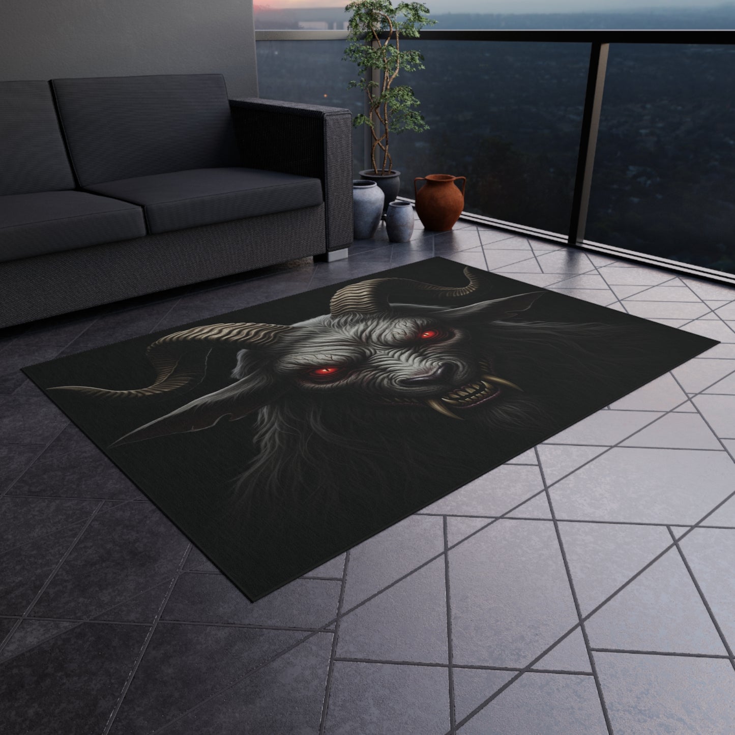 Pope Lick Monster Outdoor Rug