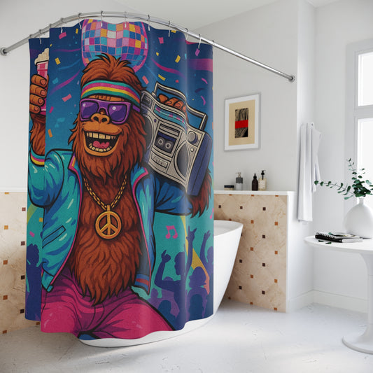 Disco Bigfoot Shower Curtain
