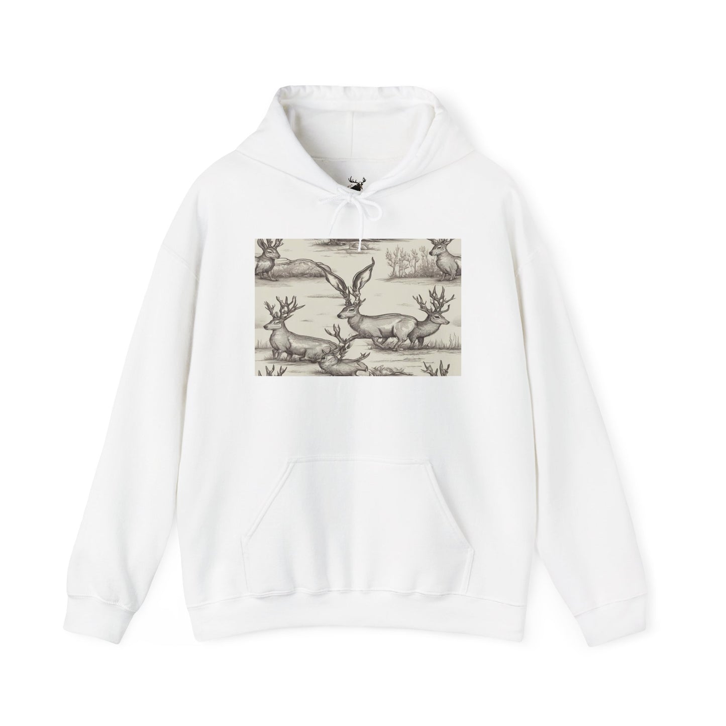 Mens Jackalope Hooded Sweatshirt
