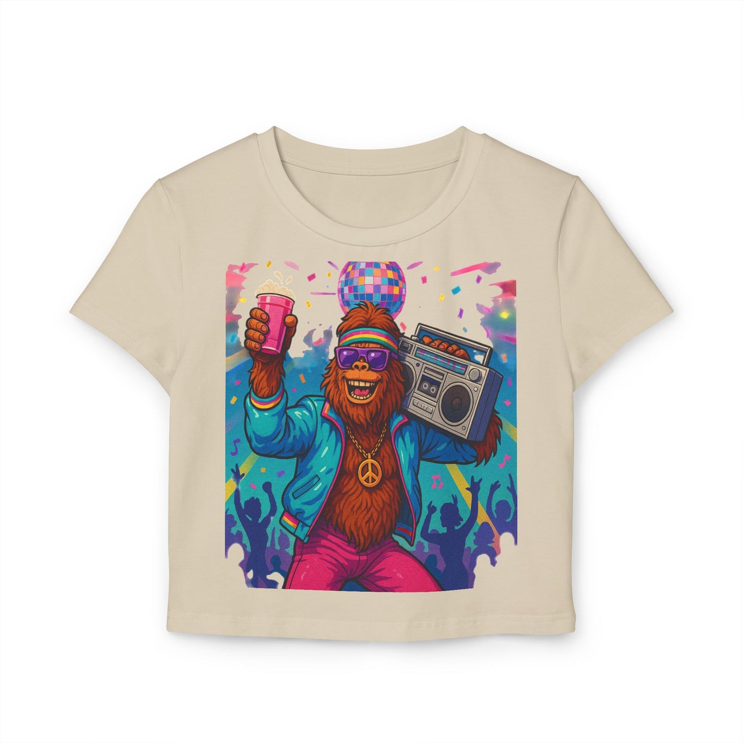 Retro Disco Bigfoot Women's Baby Tee