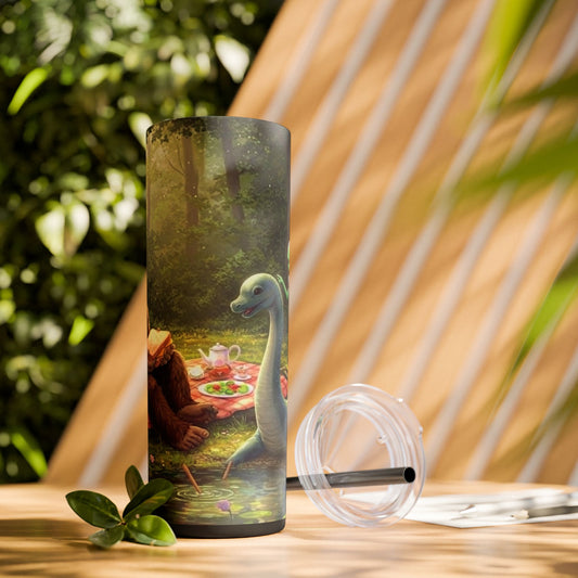 Cryptid Picnic Skinny Tumbler with Straw