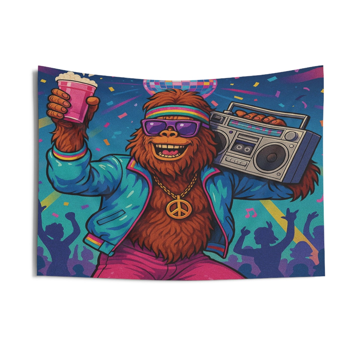 Disco Bigfoot Indoor Wall Tapestry
