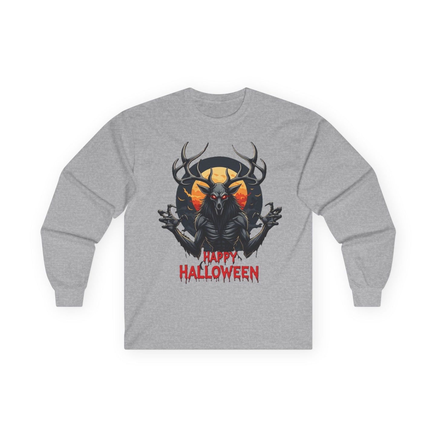 Mens Wendigo Halloween Long Sleeve Tee