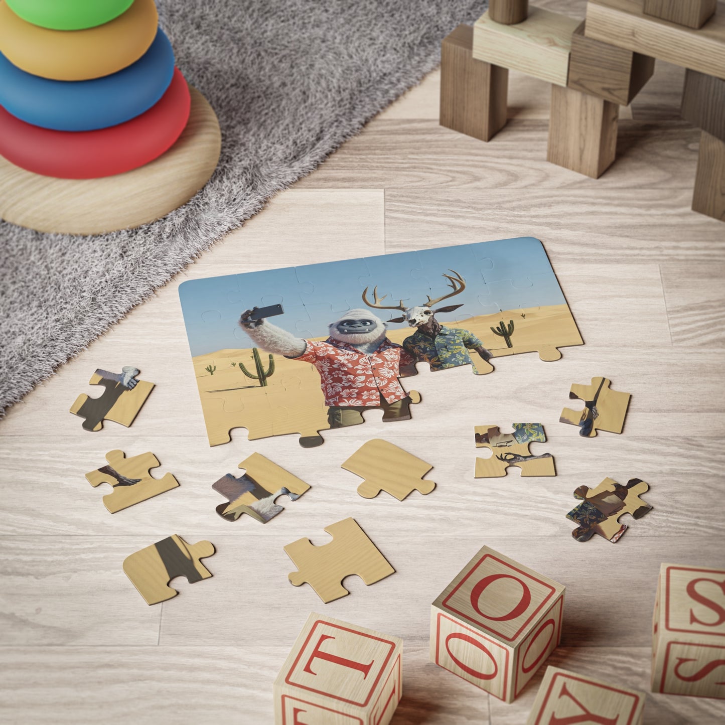 Yeti and Wendigo Vacation Kids Puzzle