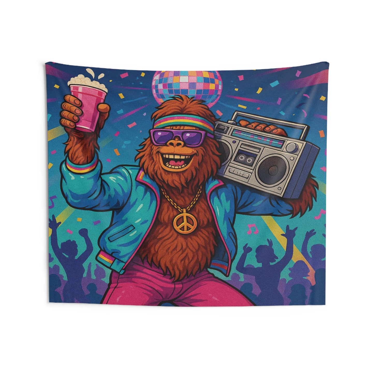 Disco Bigfoot Indoor Wall Tapestry