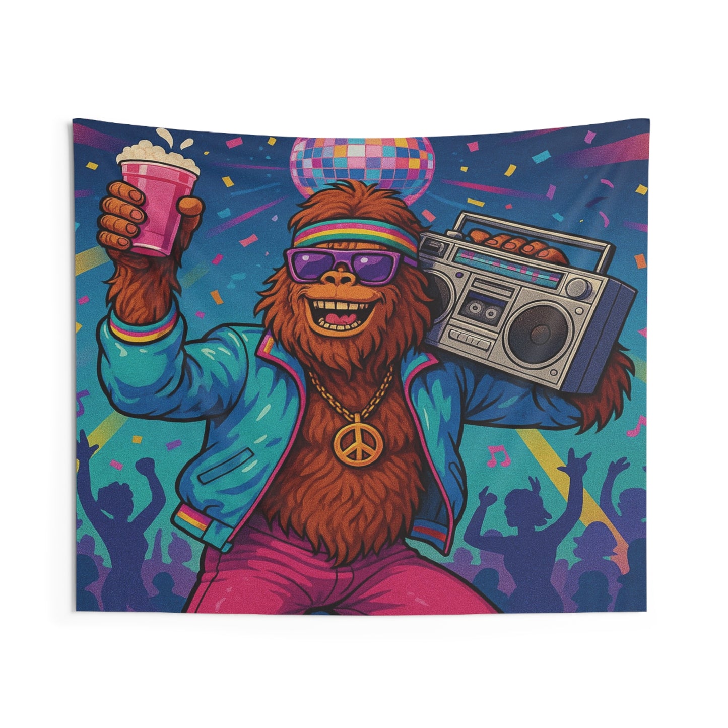 Disco Bigfoot Indoor Wall Tapestry