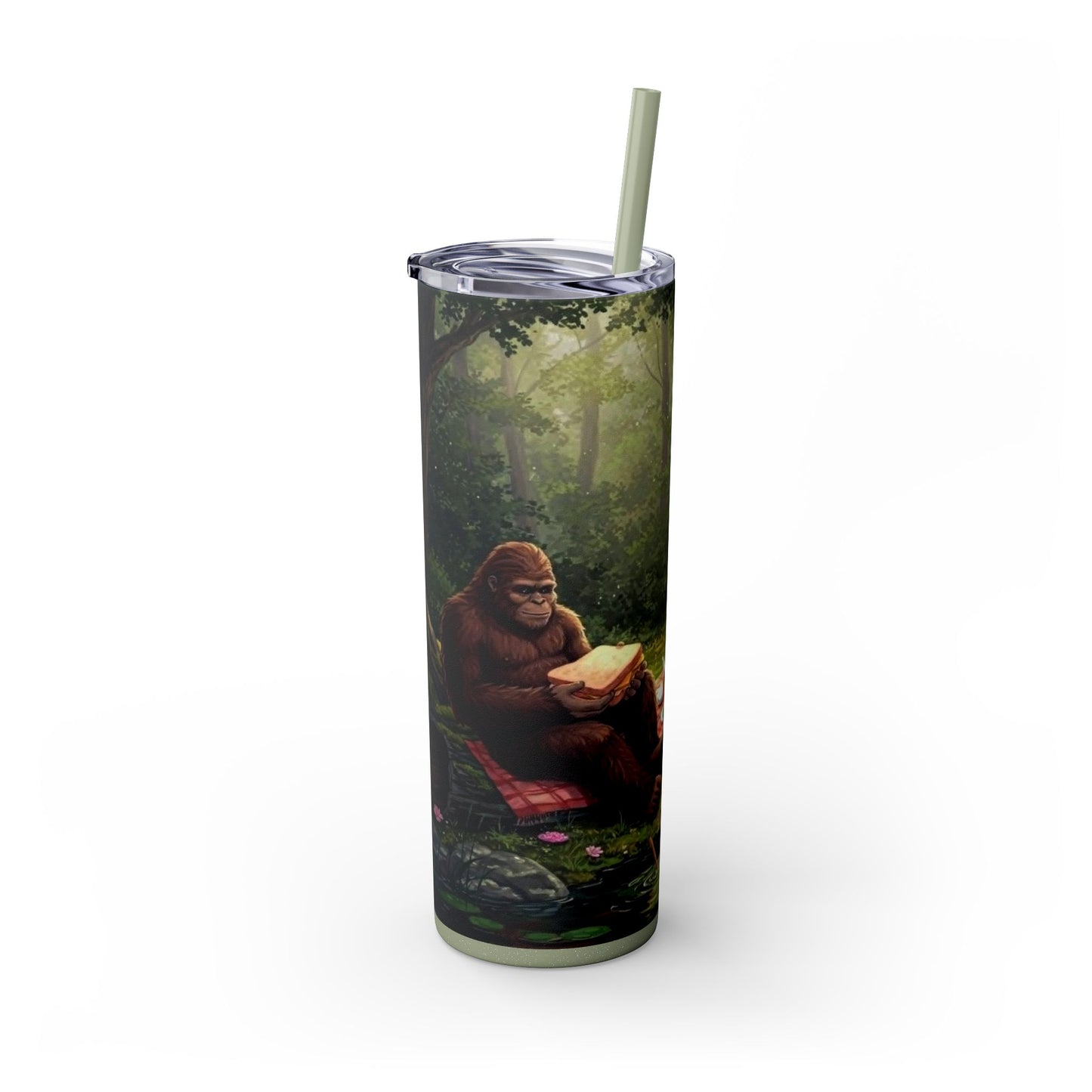 Cryptid Picnic Skinny Tumbler with Straw