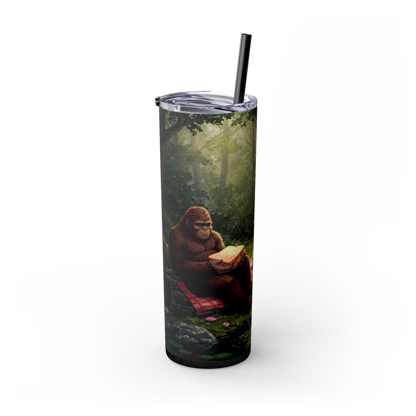 Cryptid Picnic Skinny Tumbler with Straw