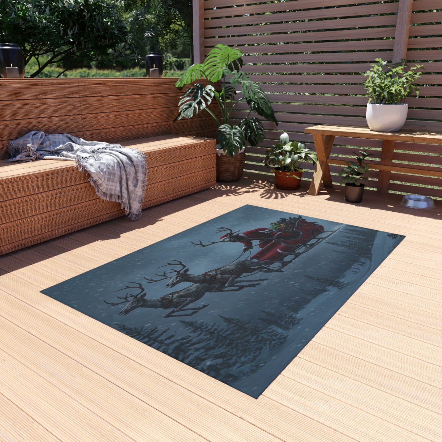 Wendigo Santa Outdoor Rug