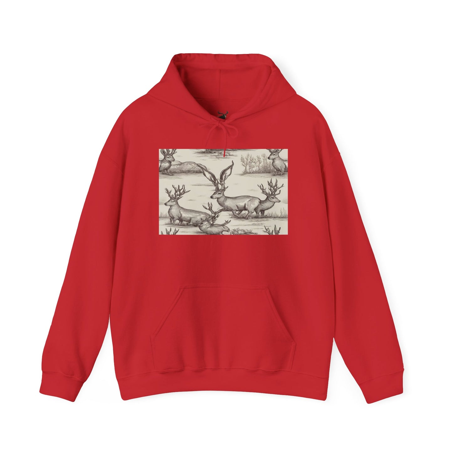 Mens Jackalope Hooded Sweatshirt