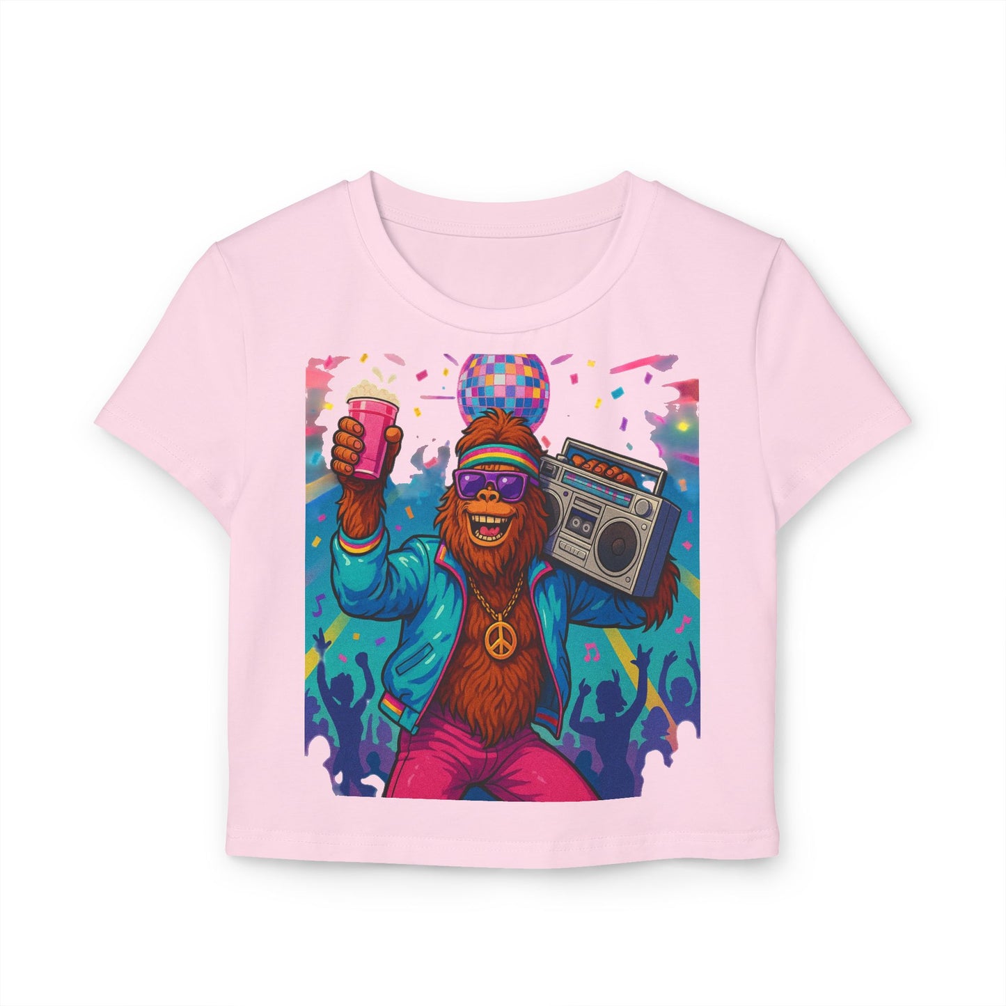 Retro Disco Bigfoot Women's Baby Tee