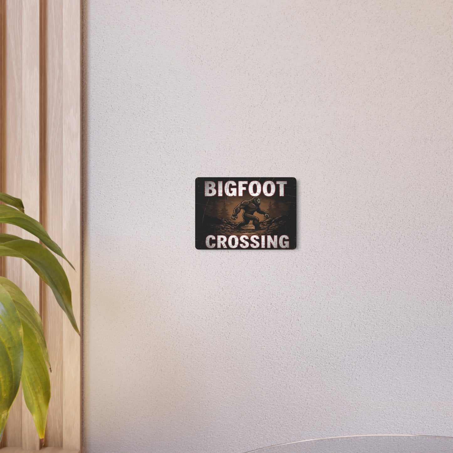Bigfoot Crossing Metal Art Sign