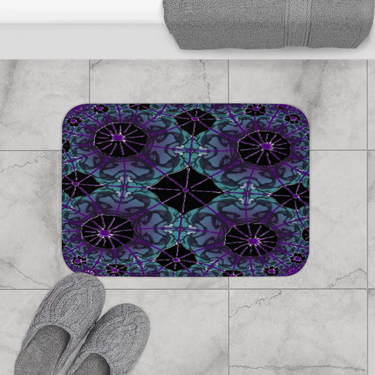 Black Kaleidoscope Wendigo Bath Mat