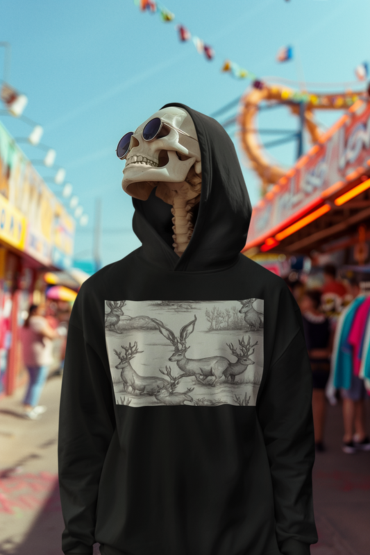 Mens Jackalope Hooded Sweatshirt