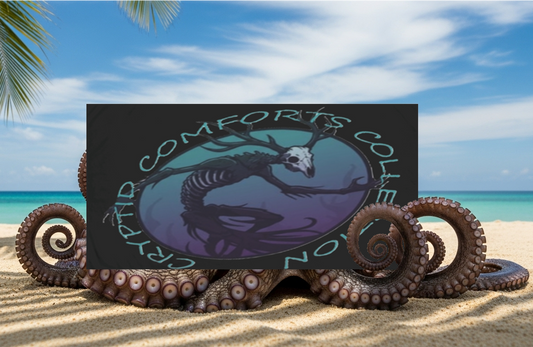 Cryptid Comforts Collection Blue Wendigo Towel