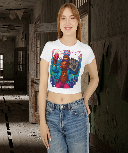 Retro Disco Bigfoot Women's Baby Tee