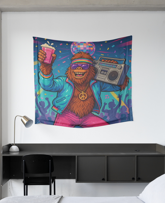 Disco Bigfoot Indoor Wall Tapestry