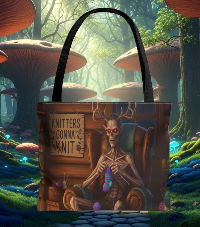 Knitters Gonna Knit Tote Bag