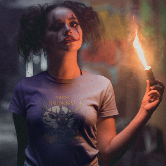 Womens Happy Halloween Wendigo Softstyle Tee
