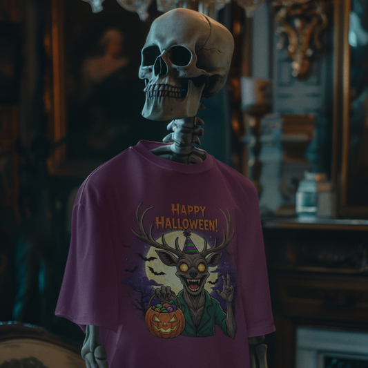 Womens Happy Halloween Wendigo T-Shirt